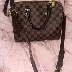 Brown checkered bag